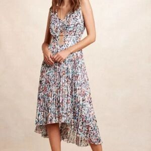 Anthropologie Plenty dresses‎ by Tracy Reese Floral Midi Dress Size 4 Pleated